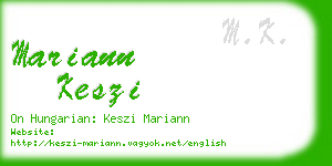 mariann keszi business card